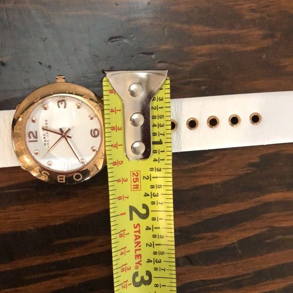 MARC JACOBS Rose Gold & White Leather Large Dial Watch NWOT - Picture 16 of 17